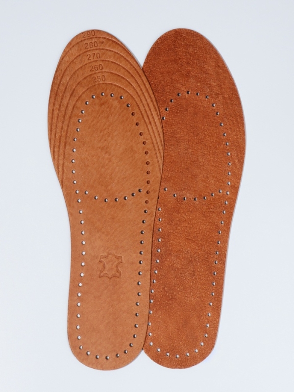 Стельки (нат. кожа) универс 36-45 р-р 28,5см (пара) корич пак SS