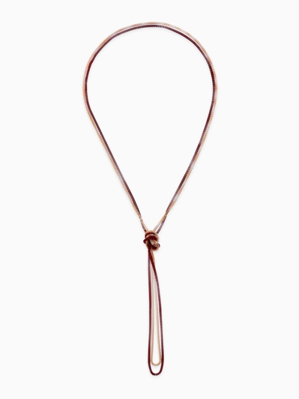 Бусы 2 нити &laquo;Трансформер&raquo; (несколько способов носки), цвет красно-золотой, 118 см