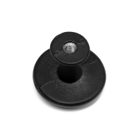 Ручка кнопка ТУНДРА РК118BL, черная, 8 шт TMP