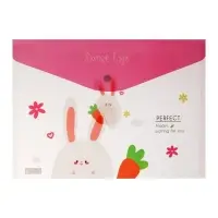 Папка-конверт на кнопке, А4, 180 мкм, "Зверьки", МИКС