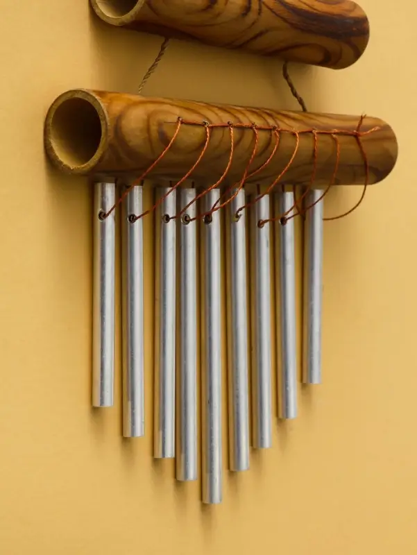Музыка ветра бамбук, алюминий, 18х3х25 см