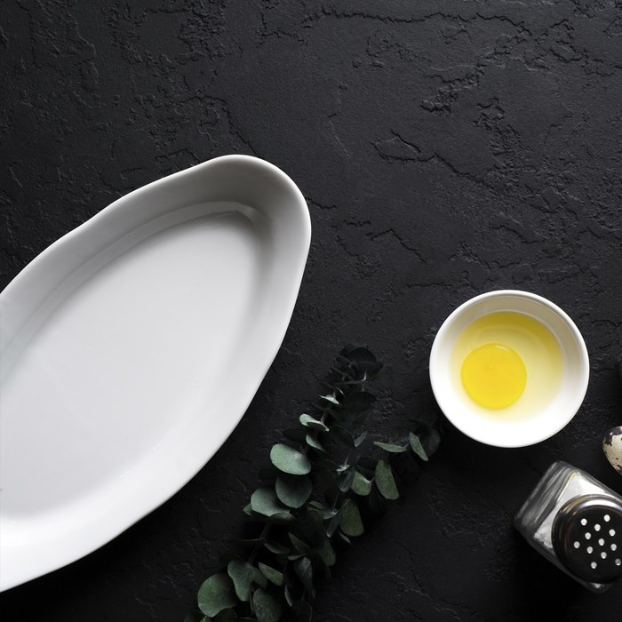 Селёдочница Добрушский завод &laquo;Идиллия&raquo;, 25&times;12.8 см, фарфор, белая