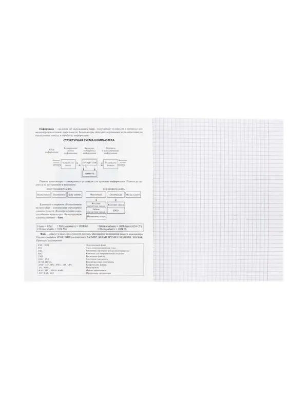 Тетрадь 48 листов в клетку &laquo;Приключения кота Пирожка&raquo; ИНФОРМАТИКА, обложка мелованная бумага, с интерактивным справочником, блок офсет