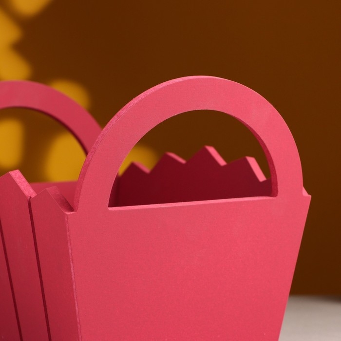 Кашпо деревянное 25&times;16&times;17 см "Мария", ручки боковые, МДФ, Бордо