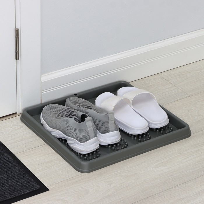 Лоток для обуви малый, 43.5&times;39 см, цвет серый