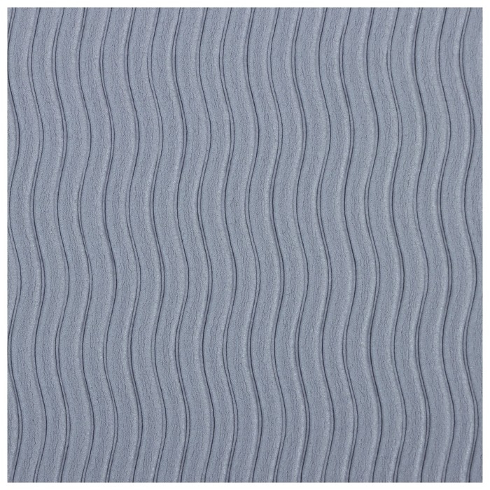 Коврик для фитнеса и йоги ONLYTOP, 183х61х0,6 см, цвет серый/голубой