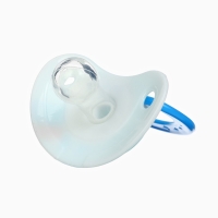 Набор: Соска - пустышка с держателем &laquo;Крокодил&raquo;, классичекая, +6 мес, цвет синий