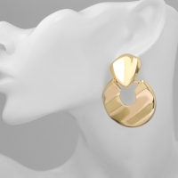 Серьги металл &laquo;Геометрия&raquo; диск, цвет золото