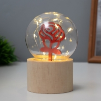 Ночник &laquo;Шар-роза&raquo; LED 3хAG10 шар 8см 6,5х6,5х11,5см