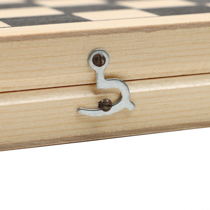 Нарды деревянные большие, настольная игра "Узор" 50 х 50 см, с шашками