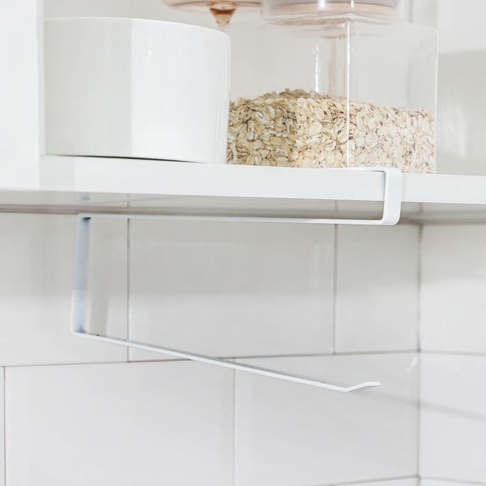 Держатель для бумажных полотенец подвесной Доляна, 26х11&times;1,2 см, цвет белый