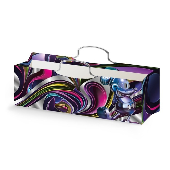 Пакет под бутылку с тиснением, Микки Маус, 35,5х12,5х9 см