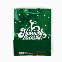 Пакет подарочный новогодний ламинированный &laquo;Змея 2025&raquo;, MS 18 х 23 х 8 см , Новый год