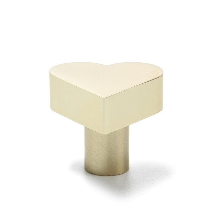 Ручка кнопка мебельная &ldquo;HEART&ldquo;, цвет сатиновое золото