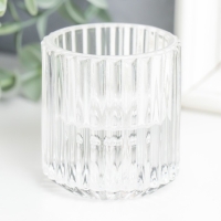 Подсвечник стекло на 1 свечу "Долли" d-2,5 см, 4 см прозрачный 6х5х5 см