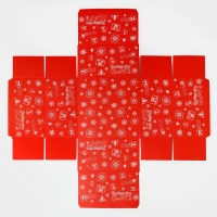 Подарочная коробка новогодняя складная &laquo;Новогодняя почта&raquo;, 15 х 15 х 8 см, Новый год