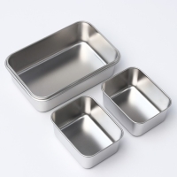 Контейнер для еды из нержавеющей стали 2 секции, 23&times;15,5&times;7, с крышкой