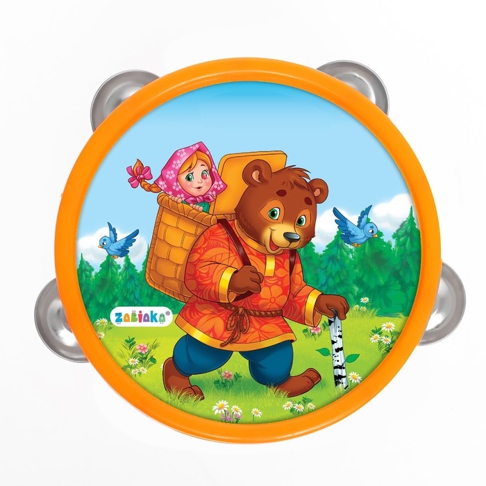 Музыкальная игрушка бубен &laquo;Машенька и медведь!&raquo;