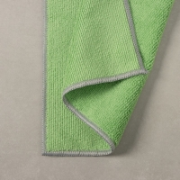 Тряпка для пола Raccoon, 250 г/м&sup2;, 50&times;30 см, микрофибра, с оверлоком, 1 шт, цвет зеленый