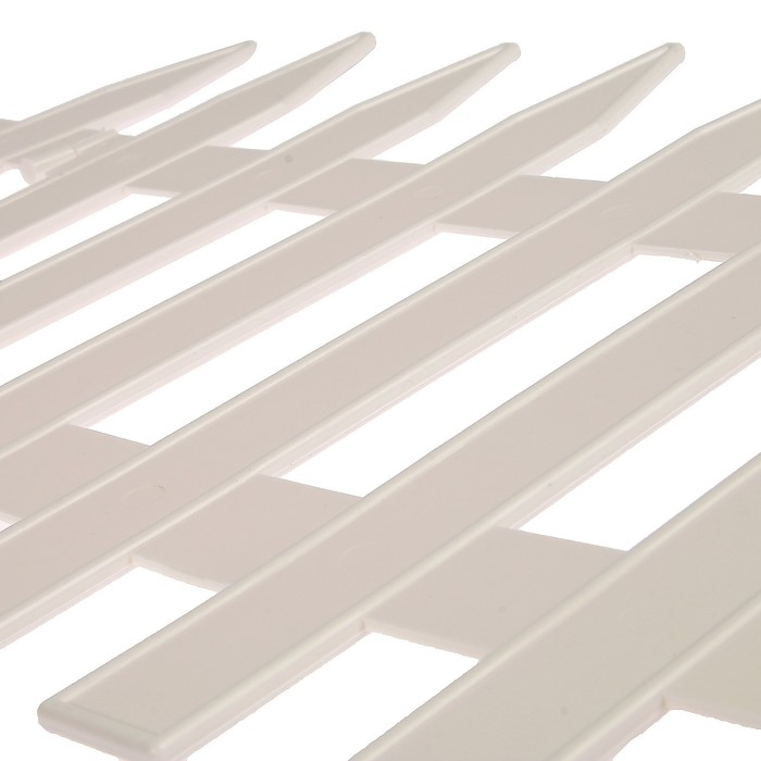 Ограждение декоративное, 35 &times; 210 см, 5 секций, пластик, белое, GOTIKA, Greengo