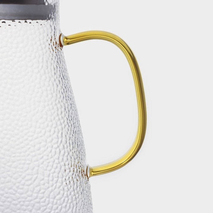 Кувшин для воды стеклянный с металлической крышкой &laquo;Сара&raquo;, 1,4 л, 16,5&times;12,5&times;20,5 см