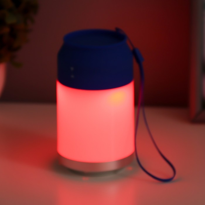 Ночник "Фоси" LED 5 режимов от батареек 3хААА бело-синий 6,5х6,5х11,5 см