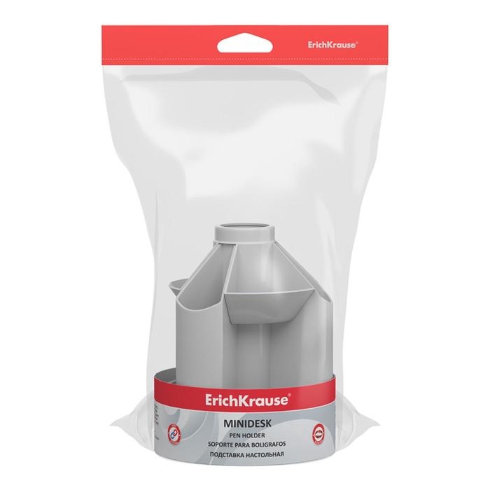 Подставка-органайзер для канцелярии вращающаяся, ErichKrause Mini Desk, белая