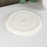 Тарелка фарфоровая обеденная Доляна &laquo;Млечный путь&raquo;, d=25 см, цвет серый