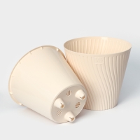 Кашпо для цветов со вставкой &laquo;Луи&raquo;, 2.7 л, цвет кремовый