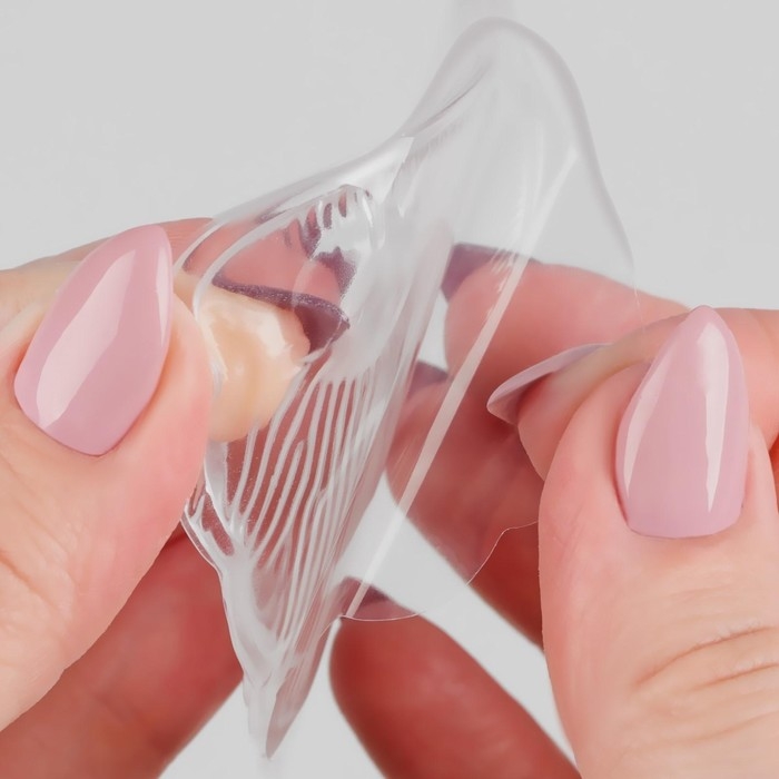 Полустельки для обуви, на клеевой основе, силиконовые, 9,5 &times; 6,5 см, пара, цвет прозрачный