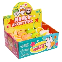 Антистресс сквиш мялка &laquo;Зверята&raquo;, с пастой,цвета МИКС, в шоубоксе