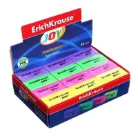 Ластик ErichKrause Joy, 50 х 22 х 12 мм, мягкий, гипоаллергенный, МИКС