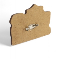 Значок деревянный на 9 мая &laquo;С Днём Победы!&raquo;, с георгиевской лентой