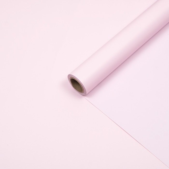 Пленка для цветов тонированная, матовая, нежная сирень, 0,5 х 10 м, 65 мкм