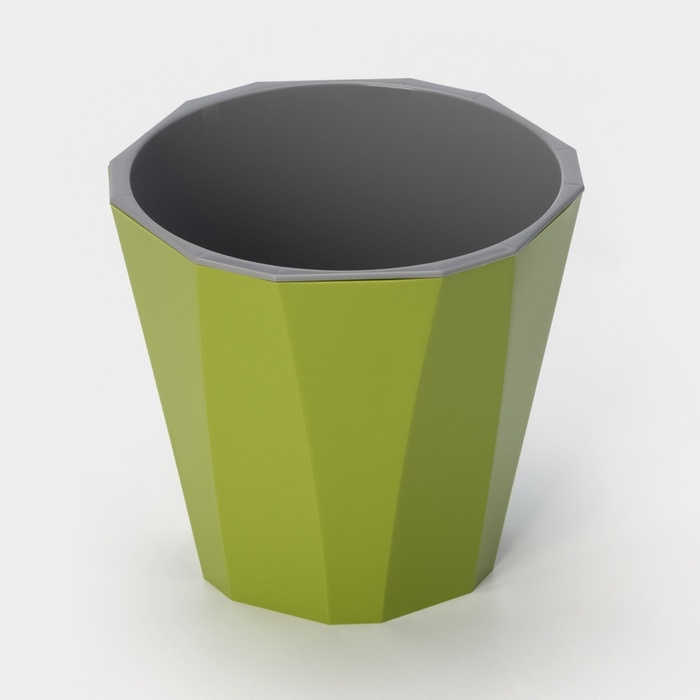 Кашпо для цветов со вставкой &laquo;Палермо&raquo;, 1,8 л, цвет оливковый