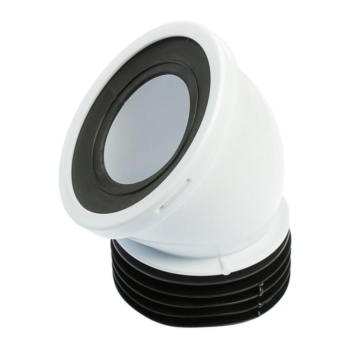 Труба фановая для унитаза "АНИ Пласт" W4228, 110 мм х 45&deg;, короткая