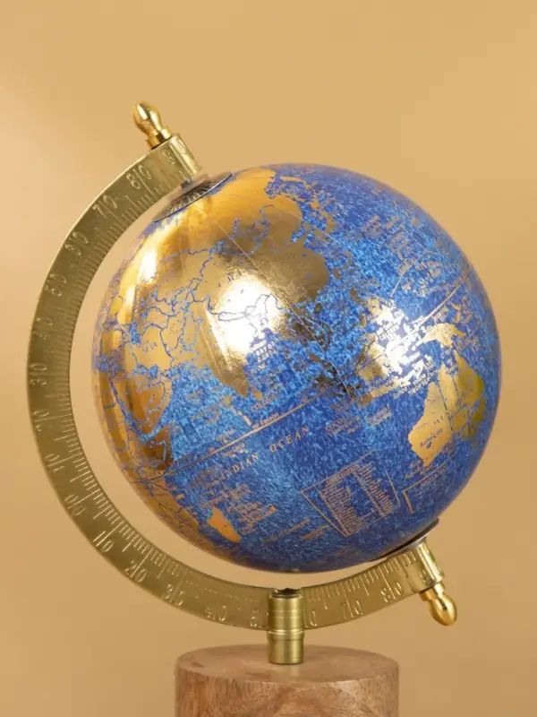 Глобус сувенирный 15х13х24 см, подставка дерево