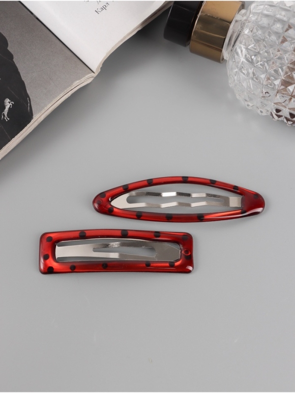 Невидимка для волос "Фрида" (набор 4 шт) 8 и 7 см, коричневый