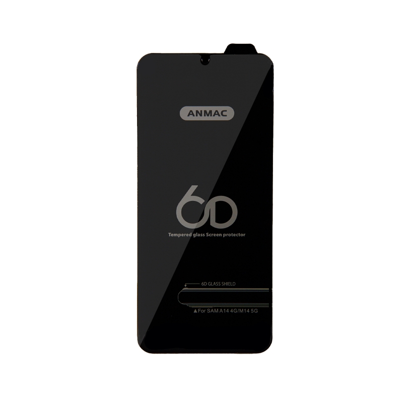 Защитное стекло Sam A14/M14 Anmac 6D Black без упаковки Арт.1137438 (10 шт./уп.)