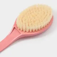 Щётка банная на ручке, массажёр, 33&times;6 см, розовая