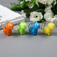 Фонарик брелок для ключей на кольце &laquo;Динозаврик-малыш&raquo;, мигает 3.5&times;2&times;3.5 см, МИКС