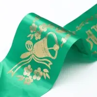 Лента на выпускной &laquo;Выпускник&raquo;, атлас зелёный фольга