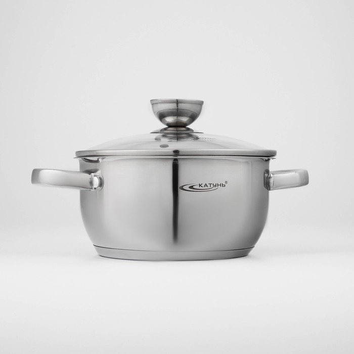 Кастрюля Катунь &laquo;Антея&raquo;, 2 л, d=18 см, капсульное дно, индукция, нержавеющая сталь, AISI - 201