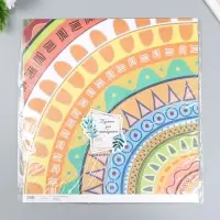 Бумага для скрапбукинга двусторонняя "Этника" плотность 180 гр 30,5х32 см