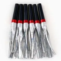 Карнавальный язычок &laquo;Дождик&raquo; серебряный, 6 шт