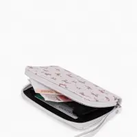 Кошелек жен 07-01-01 Июнь2534 бантики, 12*1,5*9 см, 2 отд+отд/молн, д/карт, белый