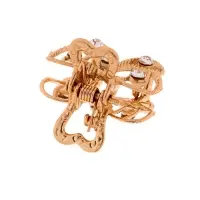 Крабик для волос &laquo;Бантик&raquo;, стразы, 2.5 см, золото