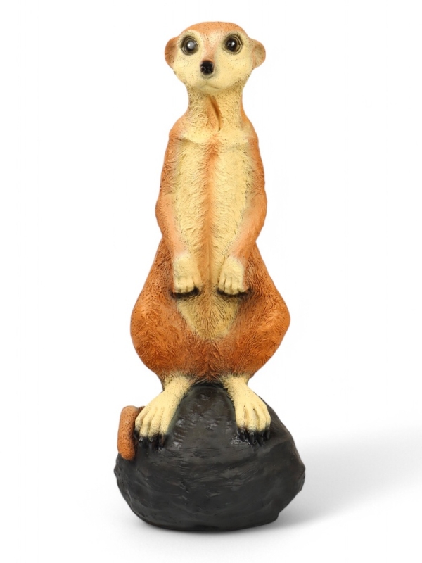 Садовая фигура из полистоуна &laquo;Большой сурикат на камне&raquo;, 60&times;24&times;22 см