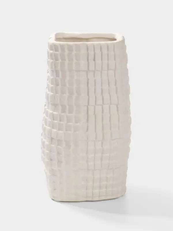 Ваза настольная керамика "Джорадо" 20х11 см, белый