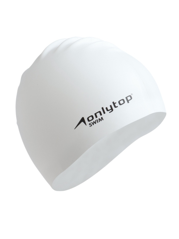 Шапочка для плавания силиконовая 56 гр, цвет белый